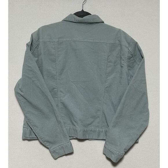 Lands' End Women's Corduroy Green Color Jacket Size 18-20 XL With Chest Pockets - Picture 9 of 10